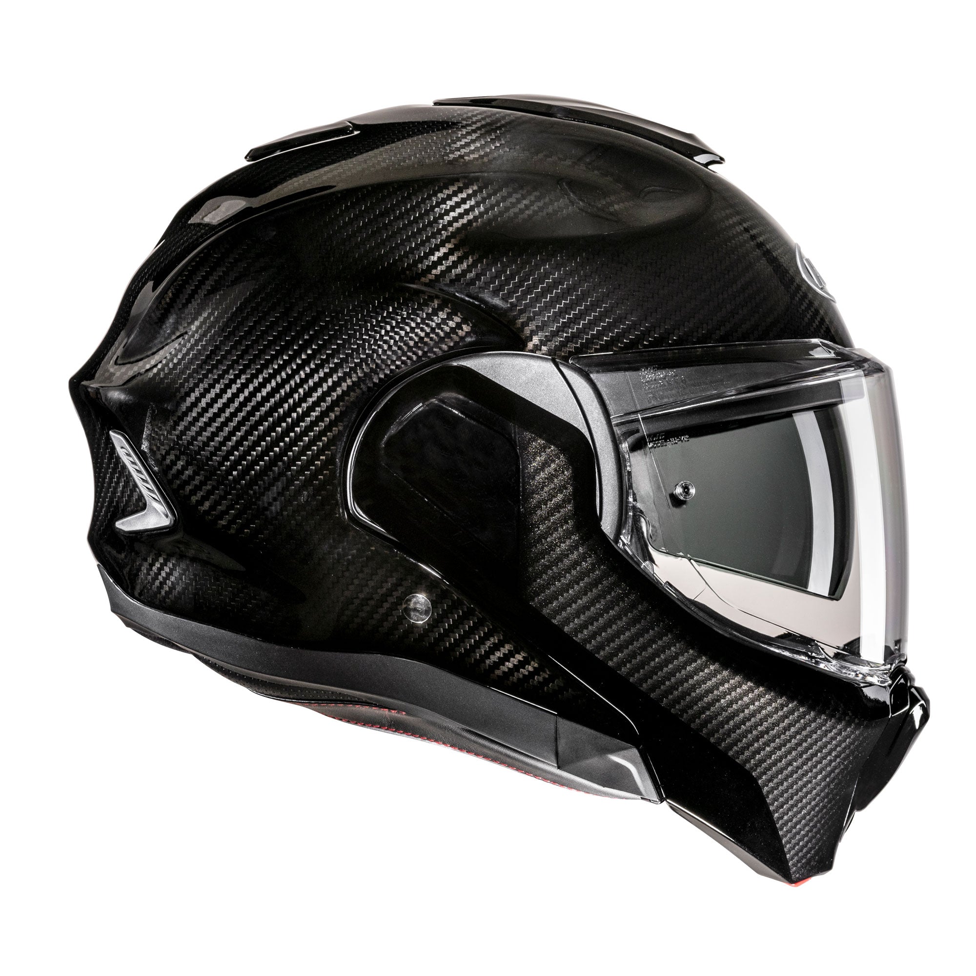 HJC F100 Carbon Flip-Up Helmet Carbon Black FREE 1 YEAR Returns, FREE UK Delivery | ThrottleChimp