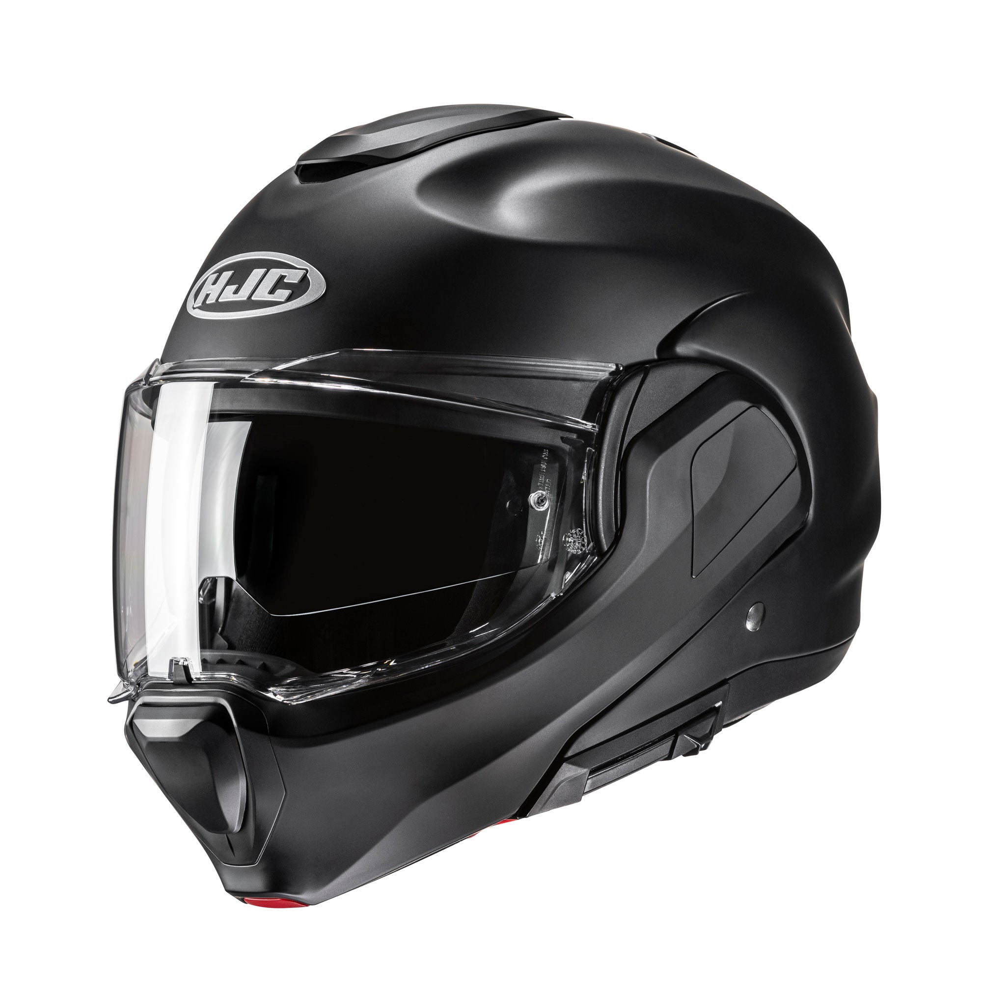 HJC F100 Semi Flat Flip-Up Helmet Matt Black FREE 1 YEAR Returns, FREE UK Delivery | ThrottleChimp