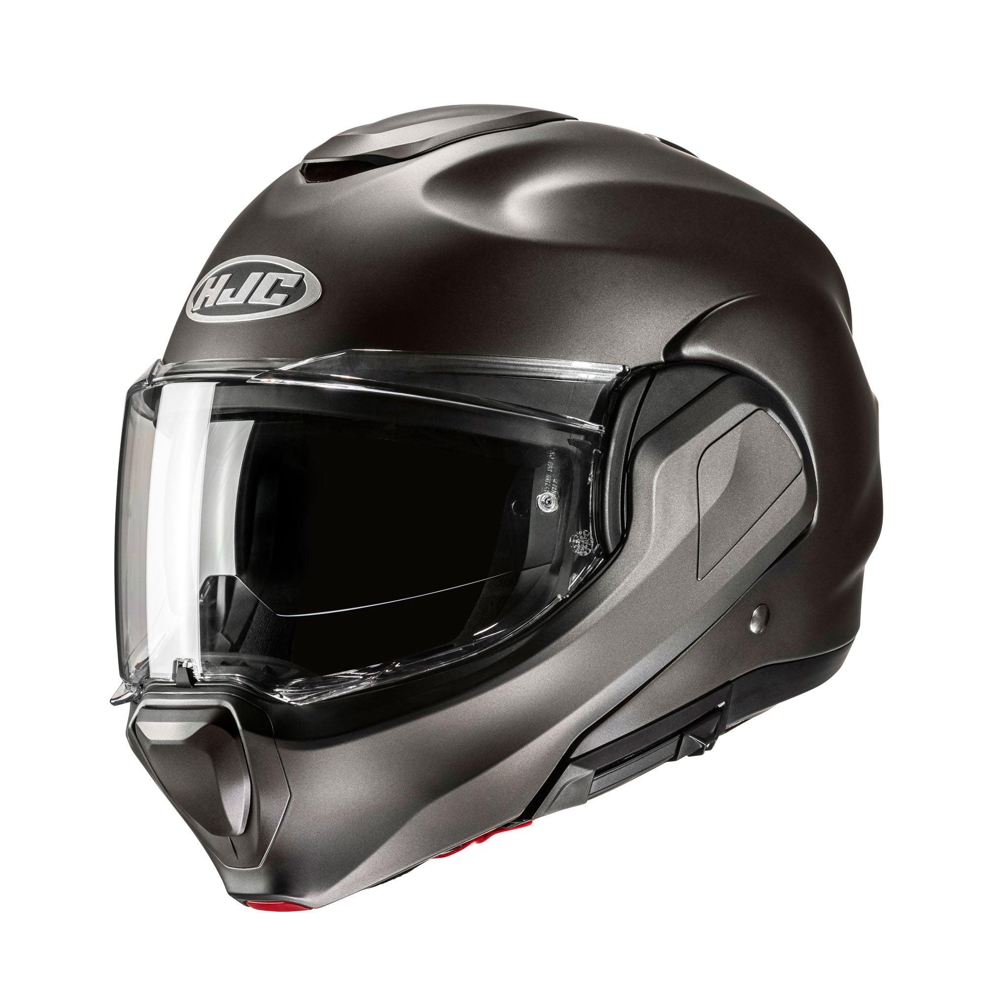 HJC F100 Semi Flat Flip-Up Helmet Titanium FREE 1 YEAR Returns, FREE UK Delivery | ThrottleChimp