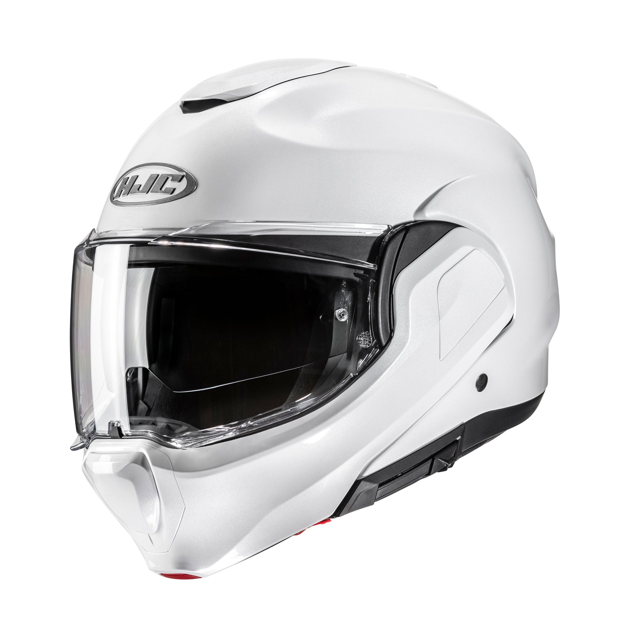 HJC F100 Flip-Up Helmet Pearl White FREE 1 YEAR Returns, FREE UK Delivery | ThrottleChimp