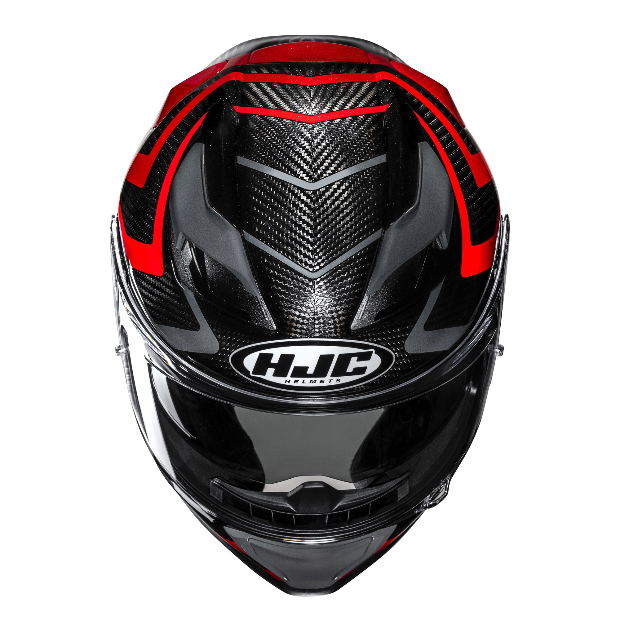 HJC F71 Carbon Nevio Full Face Helmet MC1 Red FREE 1 YEAR Returns, FREE UK Delivery | ThrottleChimp