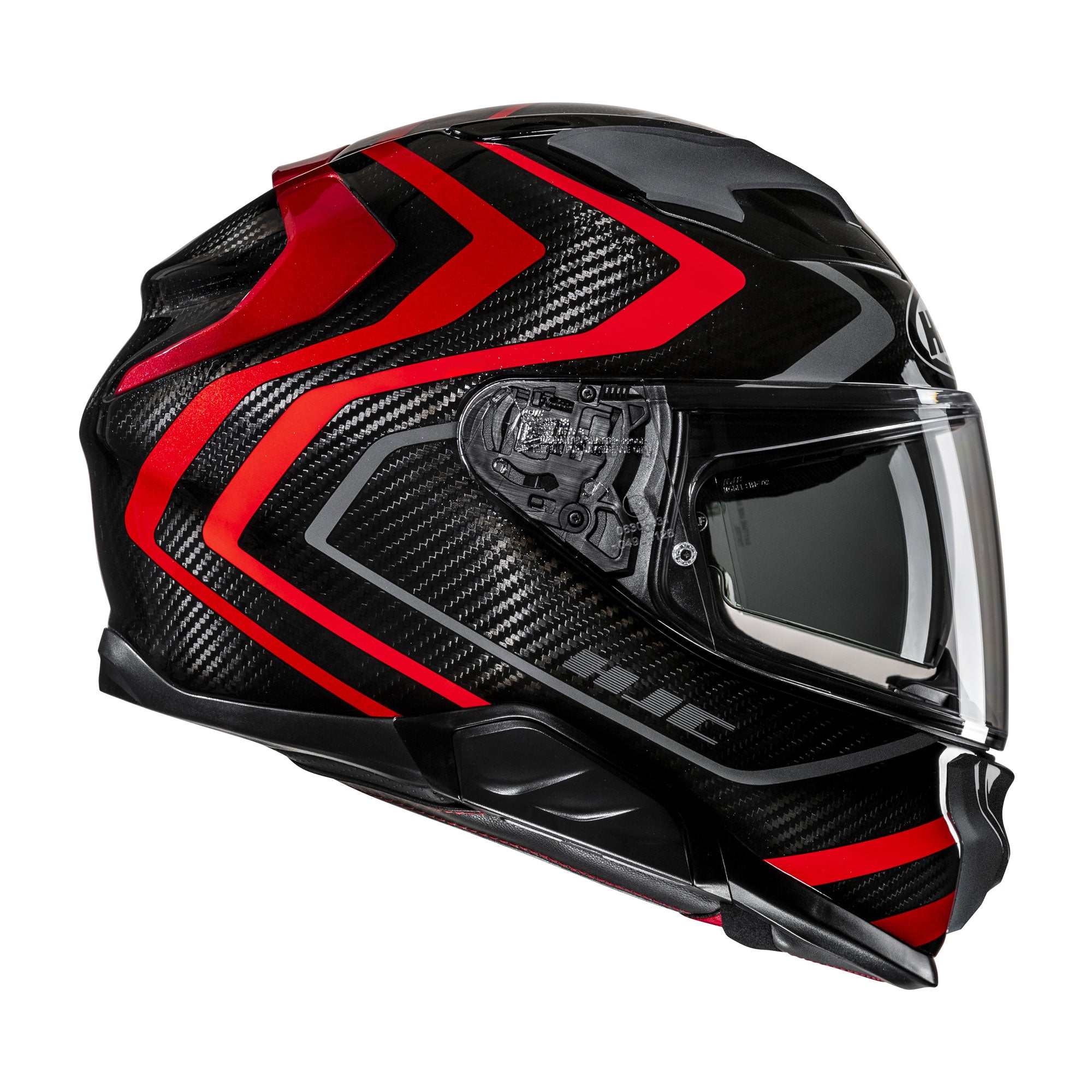 HJC F71 Carbon Nevio Full Face Helmet MC1 Red FREE 1 YEAR Returns, FREE UK Delivery | ThrottleChimp