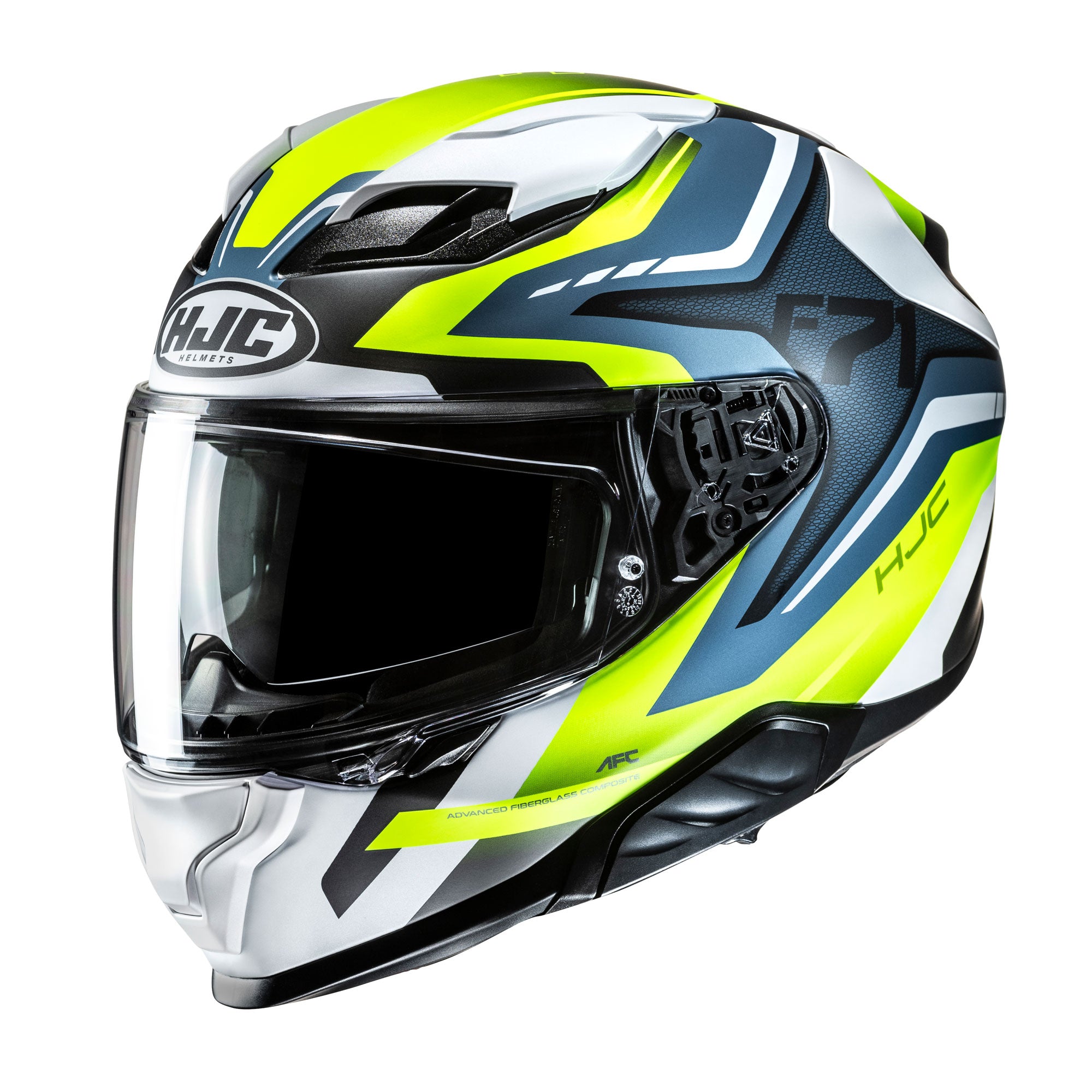 HJC F71 Fes Full Face Helmet MC3HSF Yellow FREE 1 YEAR Returns, FREE UK Delivery | ThrottleChimp