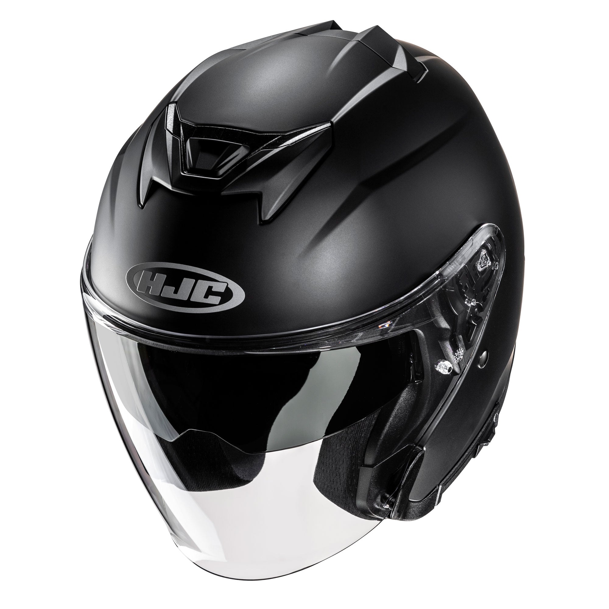 HJC i31 Semi Flat Open Face Helmet Matt Black FREE 1 YEAR Returns, FREE UK Delivery | ThrottleChimp