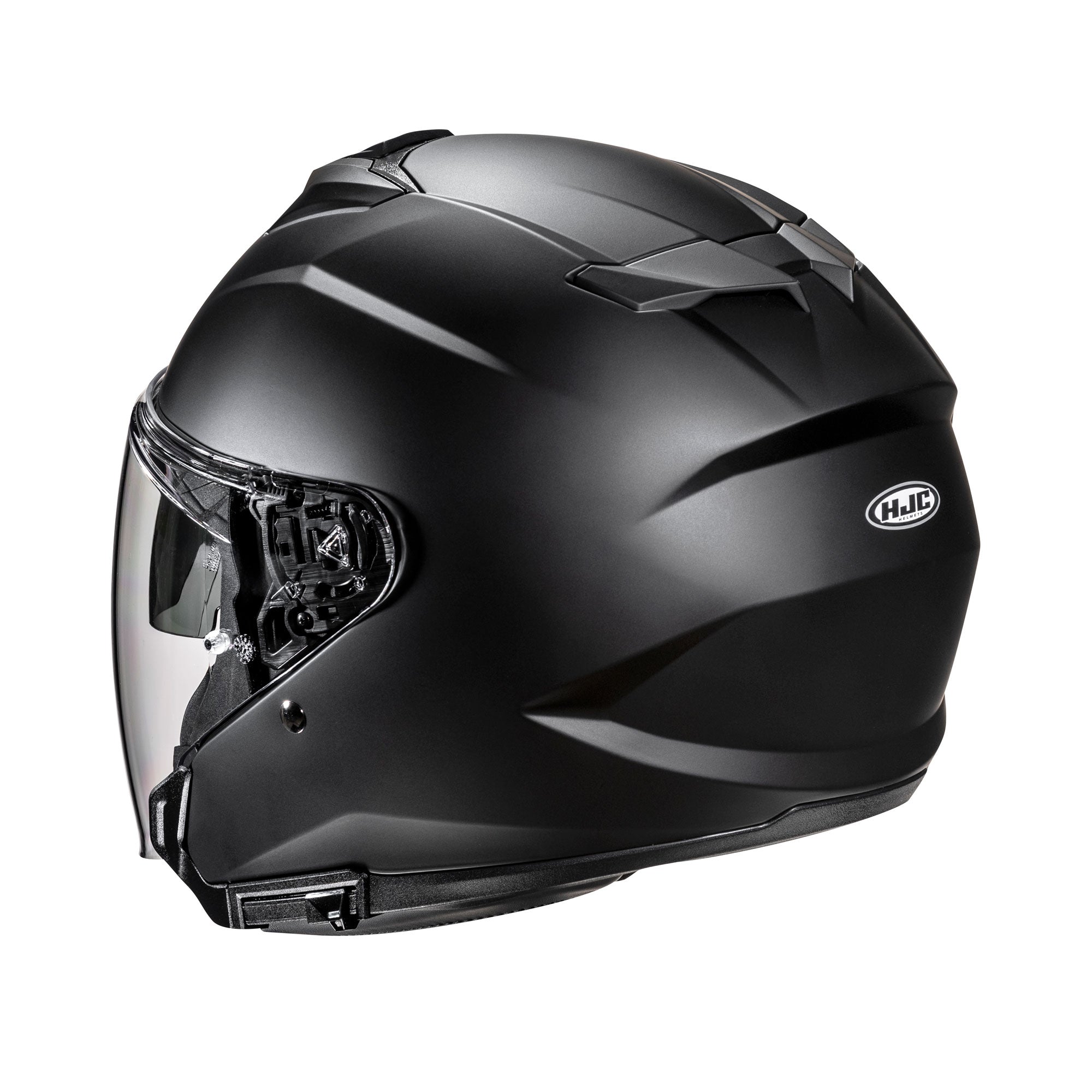 HJC i31 Semi Flat Open Face Helmet Matt Black FREE 1 YEAR Returns, FREE UK Delivery | ThrottleChimp