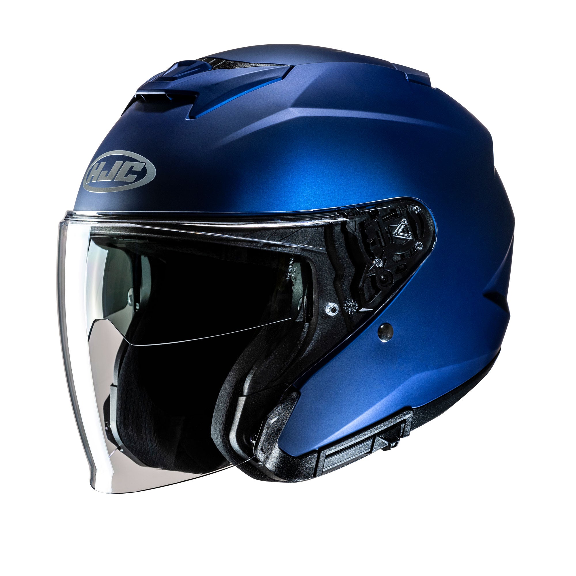 HJC i31 Semi Flat Open Face Helmet Metallic Blue FREE 1 YEAR Returns, FREE UK Delivery | ThrottleChimp