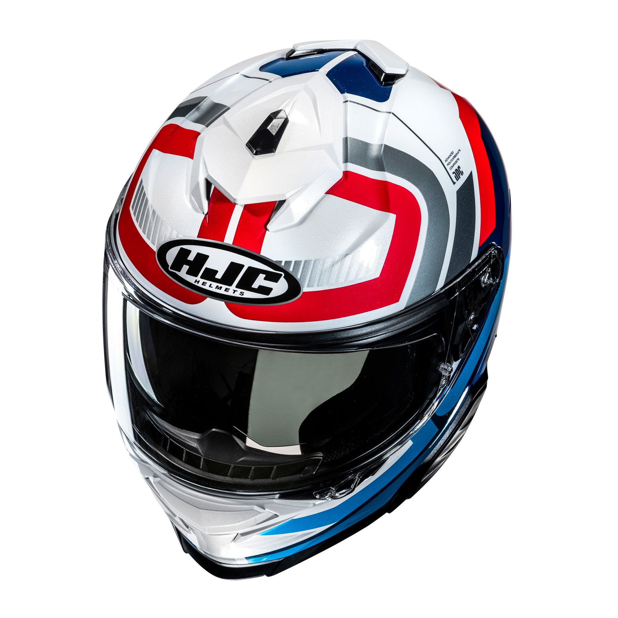 HJC i71 Viz Full Face Helmet MC21 White / Red / Blue FREE 1 YEAR Returns, FREE UK Delivery | ThrottleChimp