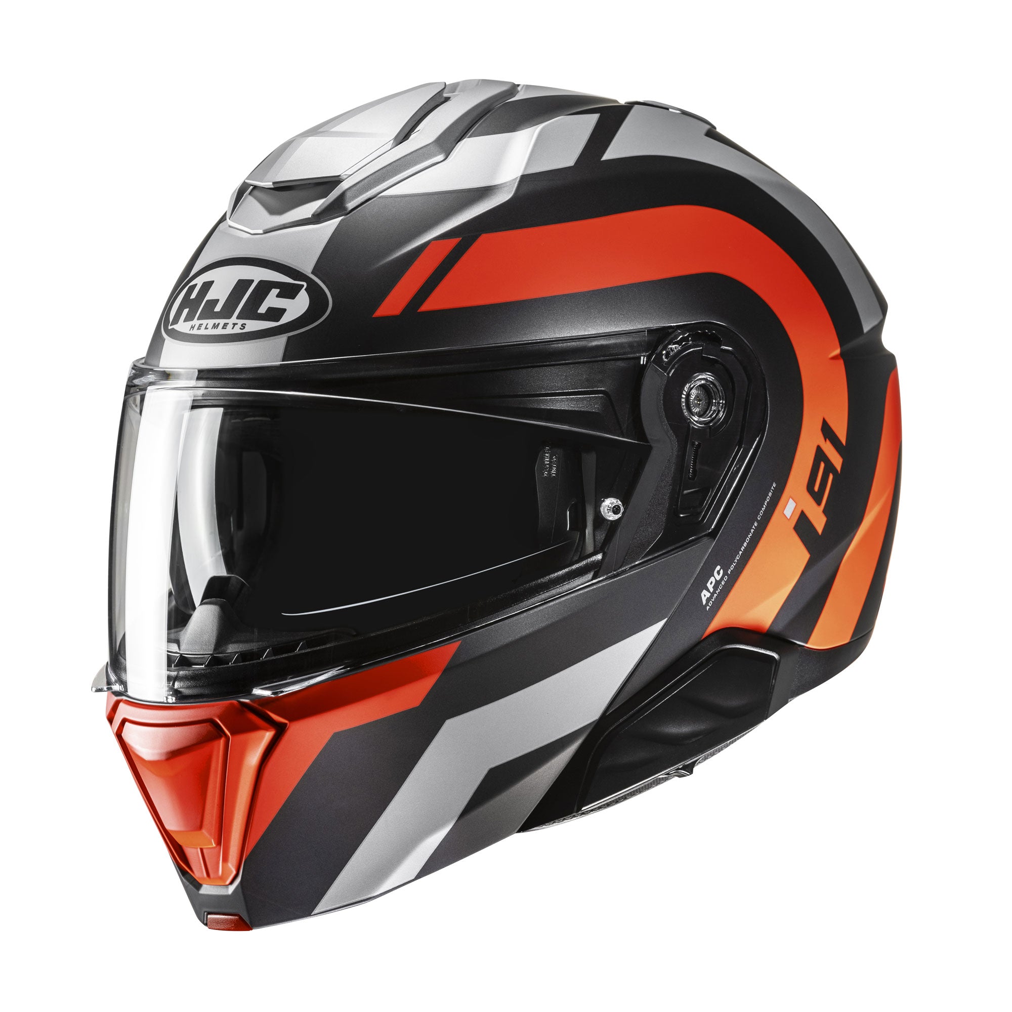 HJC i91 Arven Flip-Up Helmet MC6HSF Orange FREE 1 YEAR Returns, FREE UK Delivery | ThrottleChimp