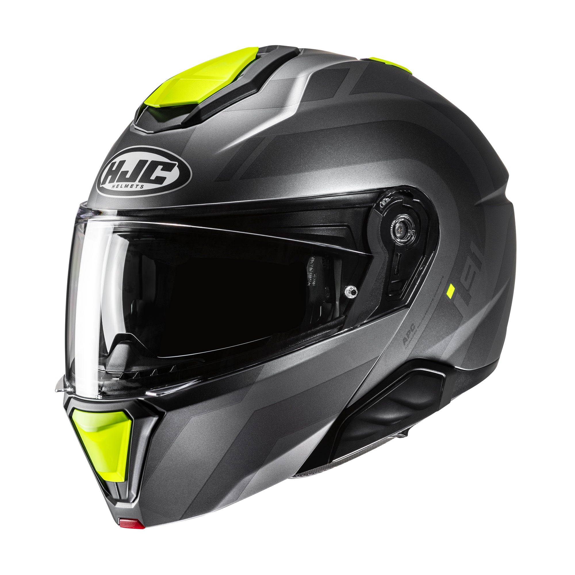 HJC i91 Arven Flip-Up Helmet MC3HSF Yellow FREE 1 YEAR Returns, FREE UK Delivery | ThrottleChimp