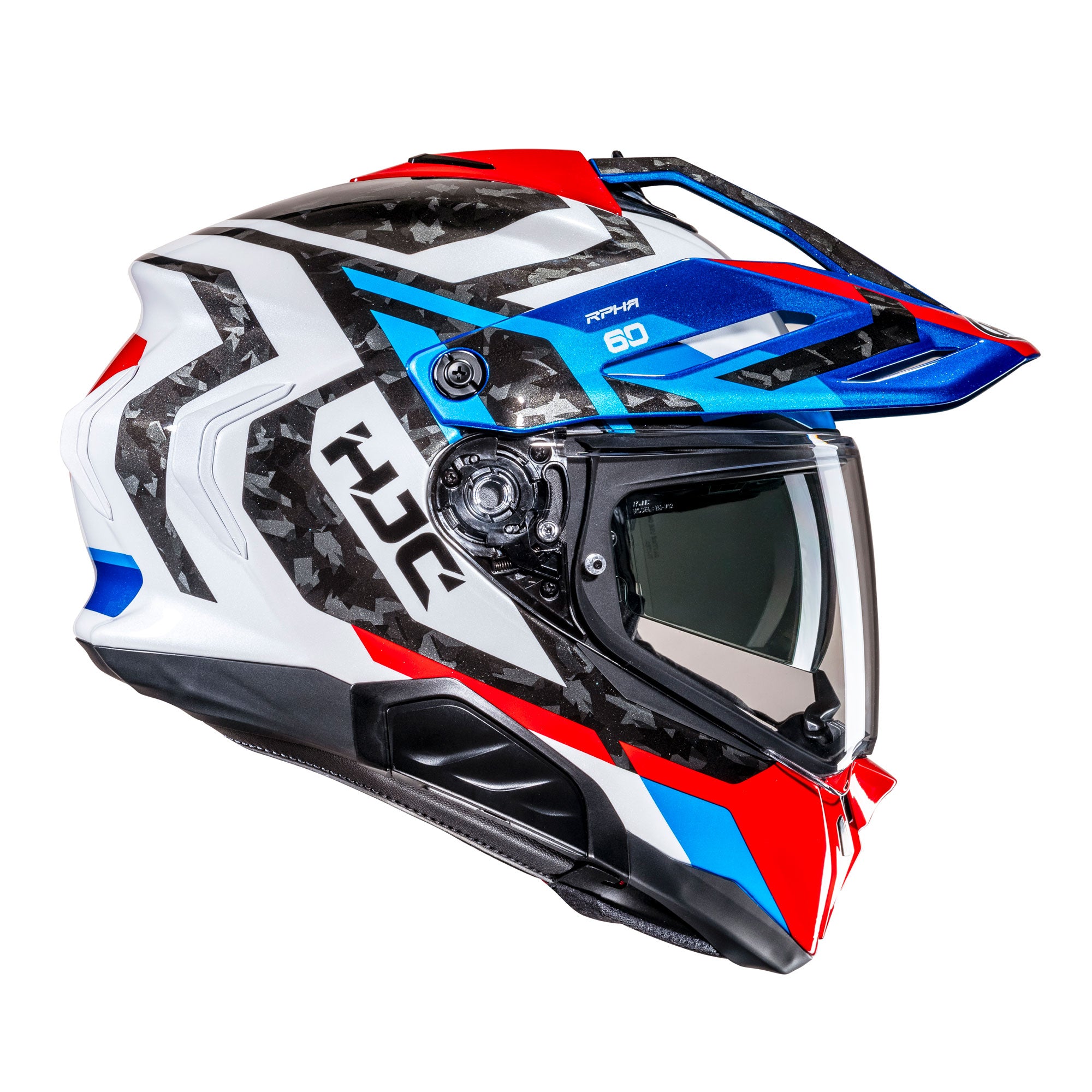 HJC RPHA 60 Dakar Adventure Helmet MC21 White / Red / Blue FREE 1 YEAR Returns, FREE UK Delivery | ThrottleChimp