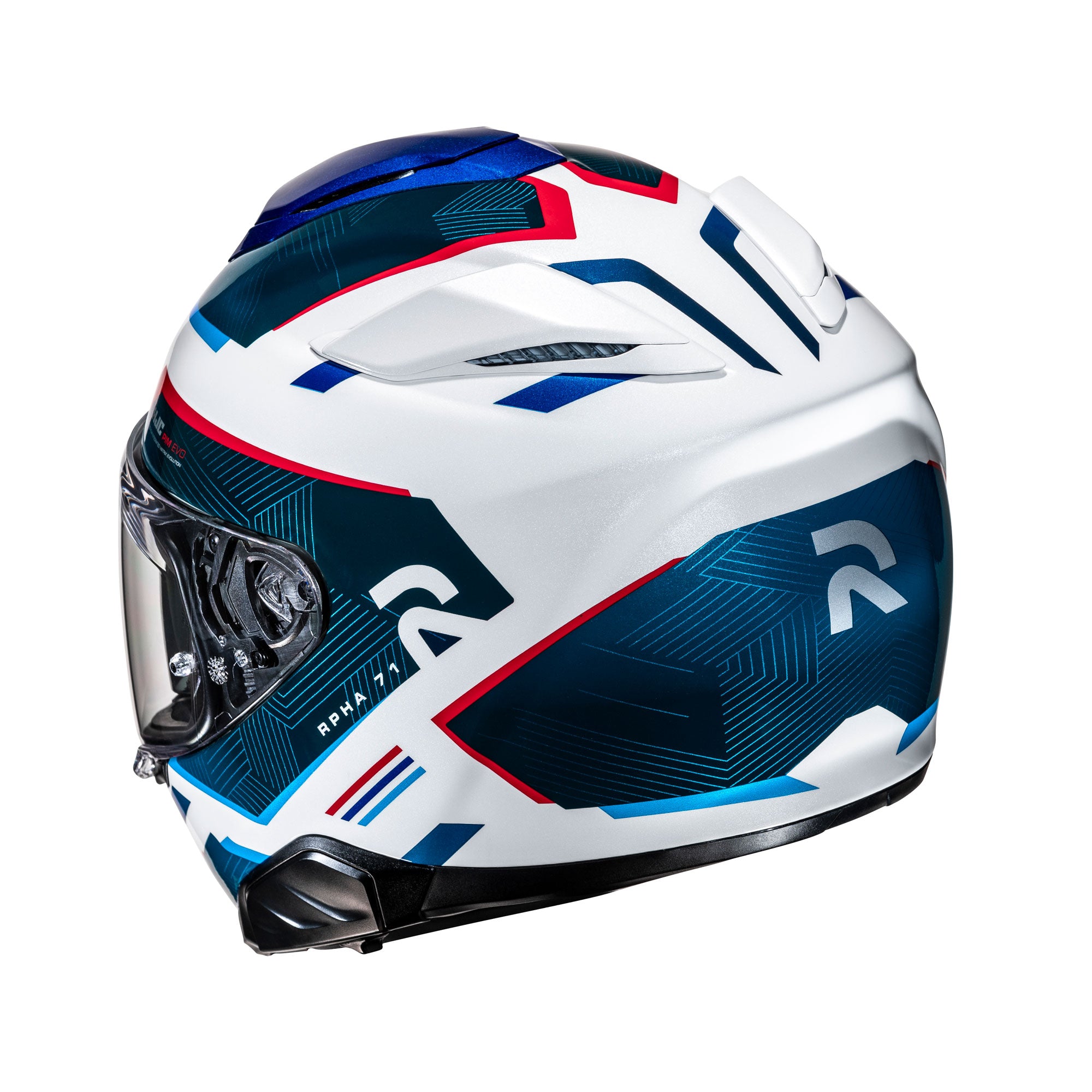 HJC RPHA 71 Ellon Full Face Helmet MC21 White / Red / Blue FREE 1 YEAR Returns, FREE UK Delivery | ThrottleChimp