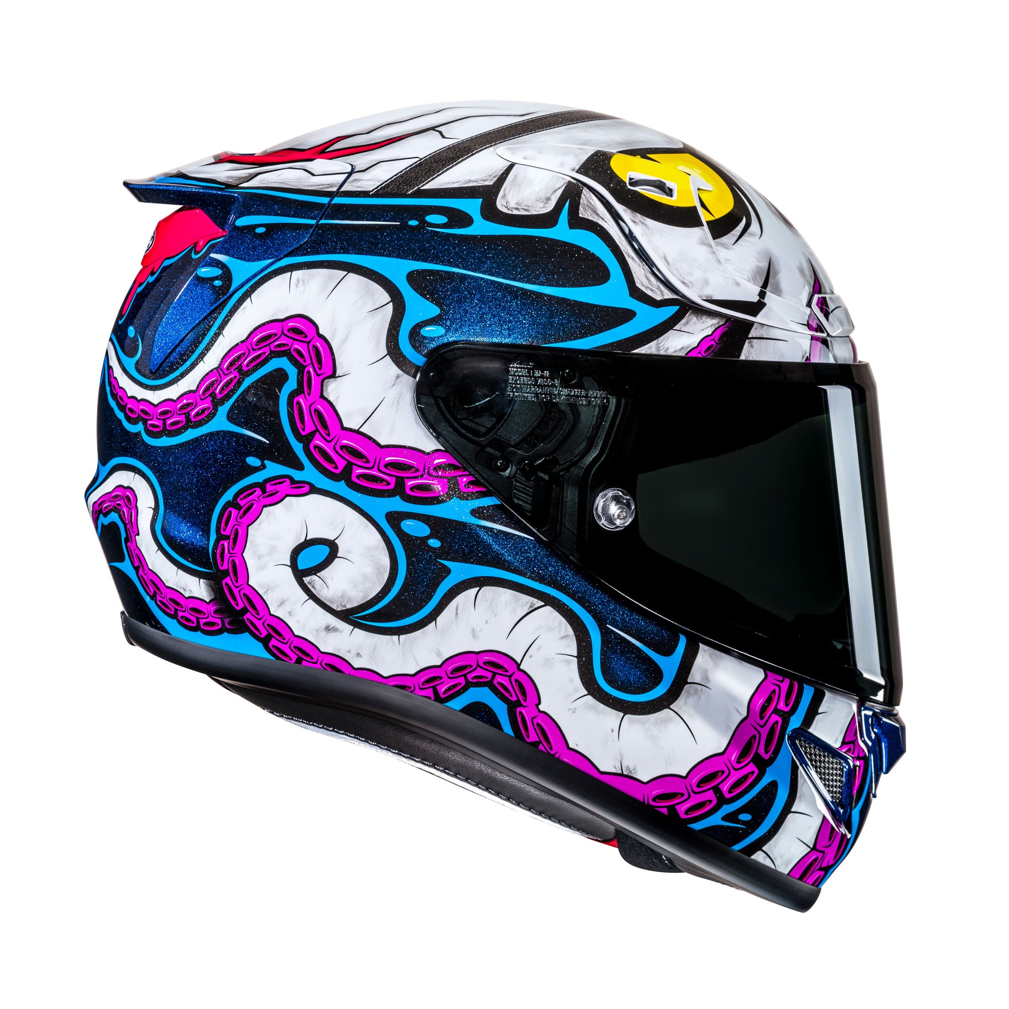 HJC RPHA 12 Kraken Full Face Helmet Blue / Purple / White FREE 1 YEAR Returns, FREE UK Delivery | ThrottleChimp