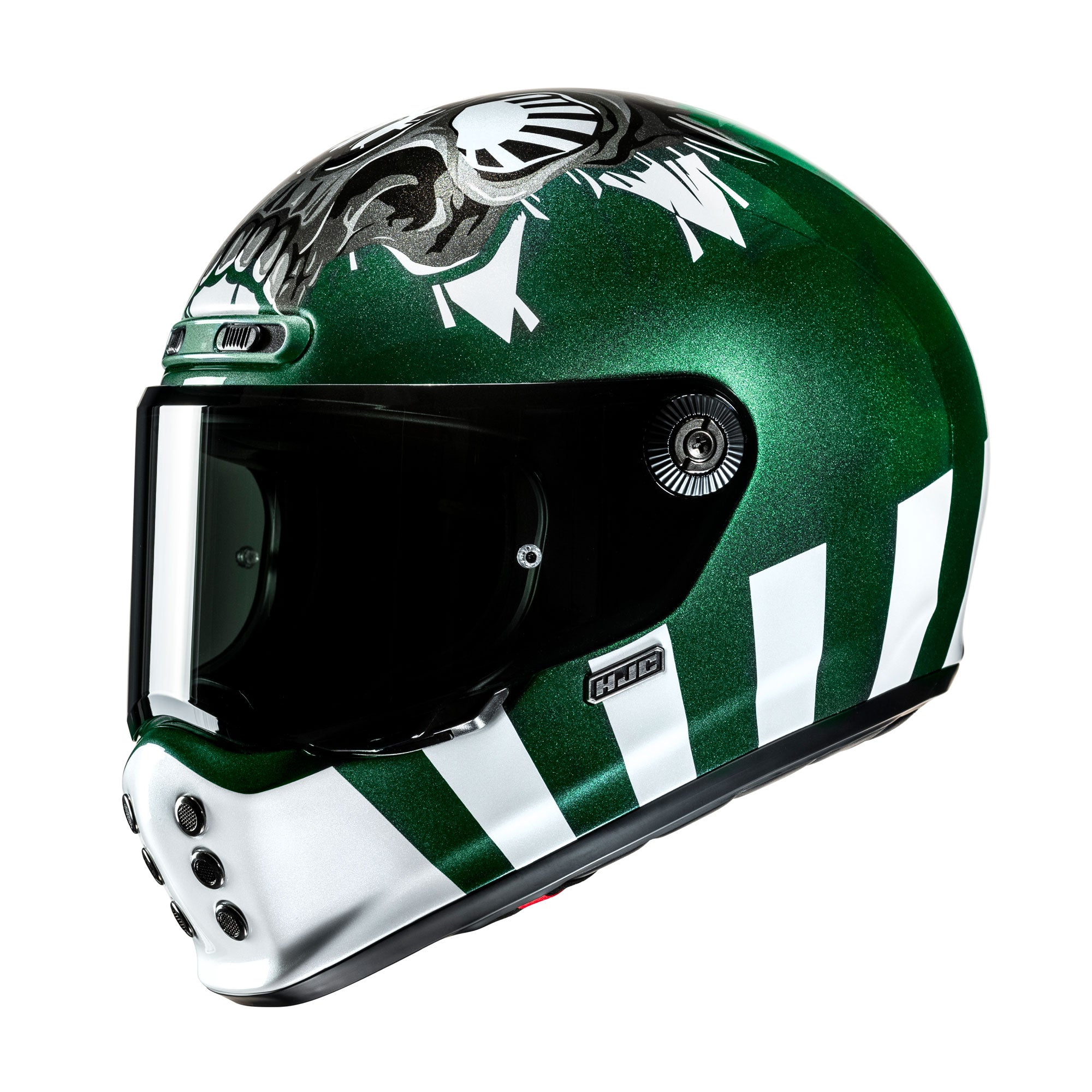 HJC V10 Crania Full Face Helmet MC4 Green FREE 1 YEAR Returns, FREE UK Delivery | ThrottleChimp