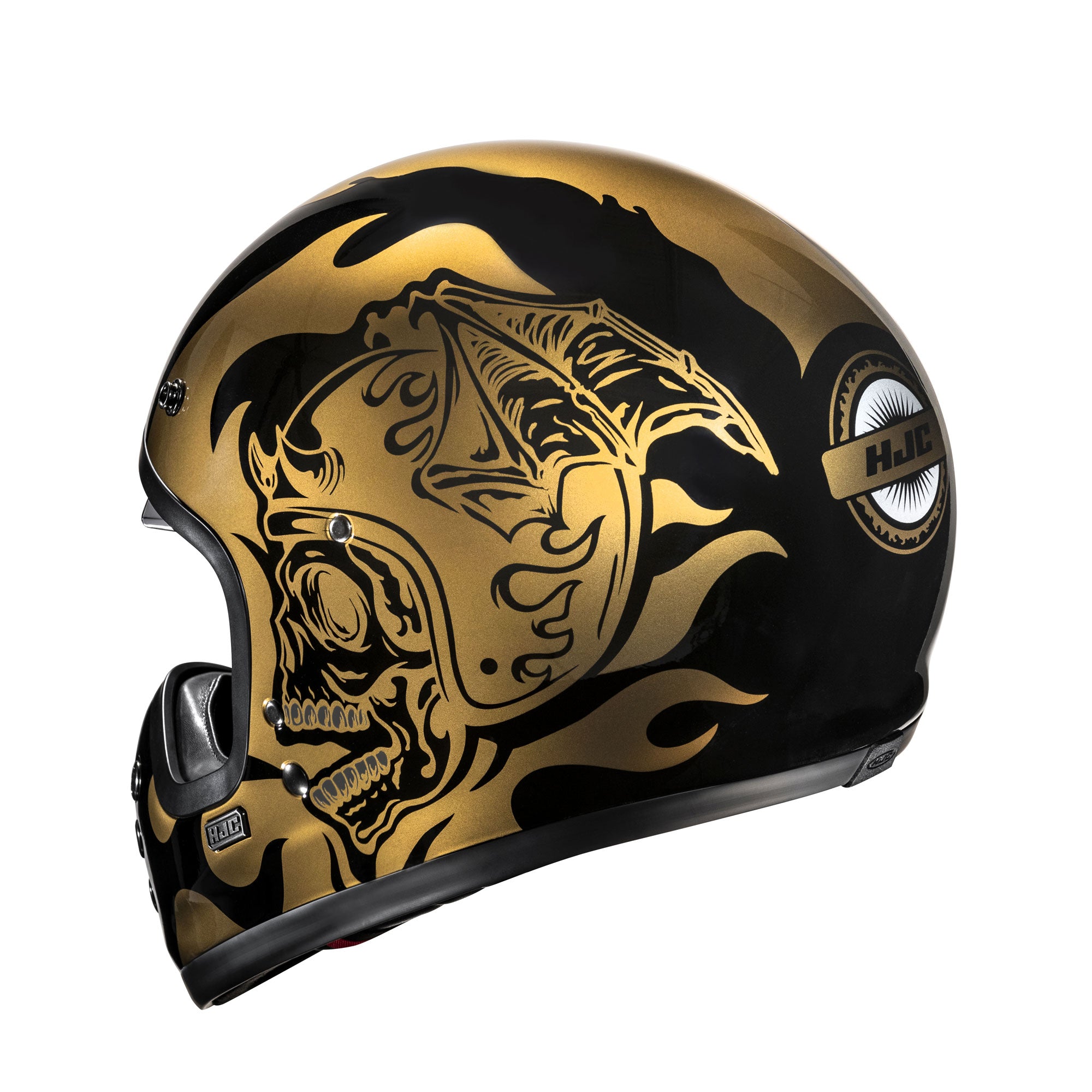 HJC V60 Flame Full Face Helmet MC9 Gold